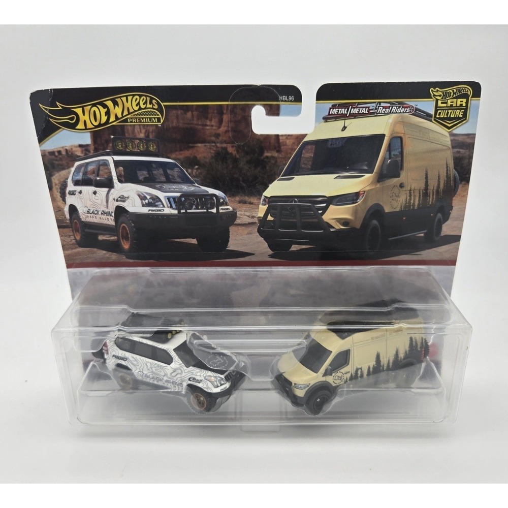 Hot Wheels Premium Toyota Land Cruiser Prado Mercedes-Benz Sprinter 1:64 Set New